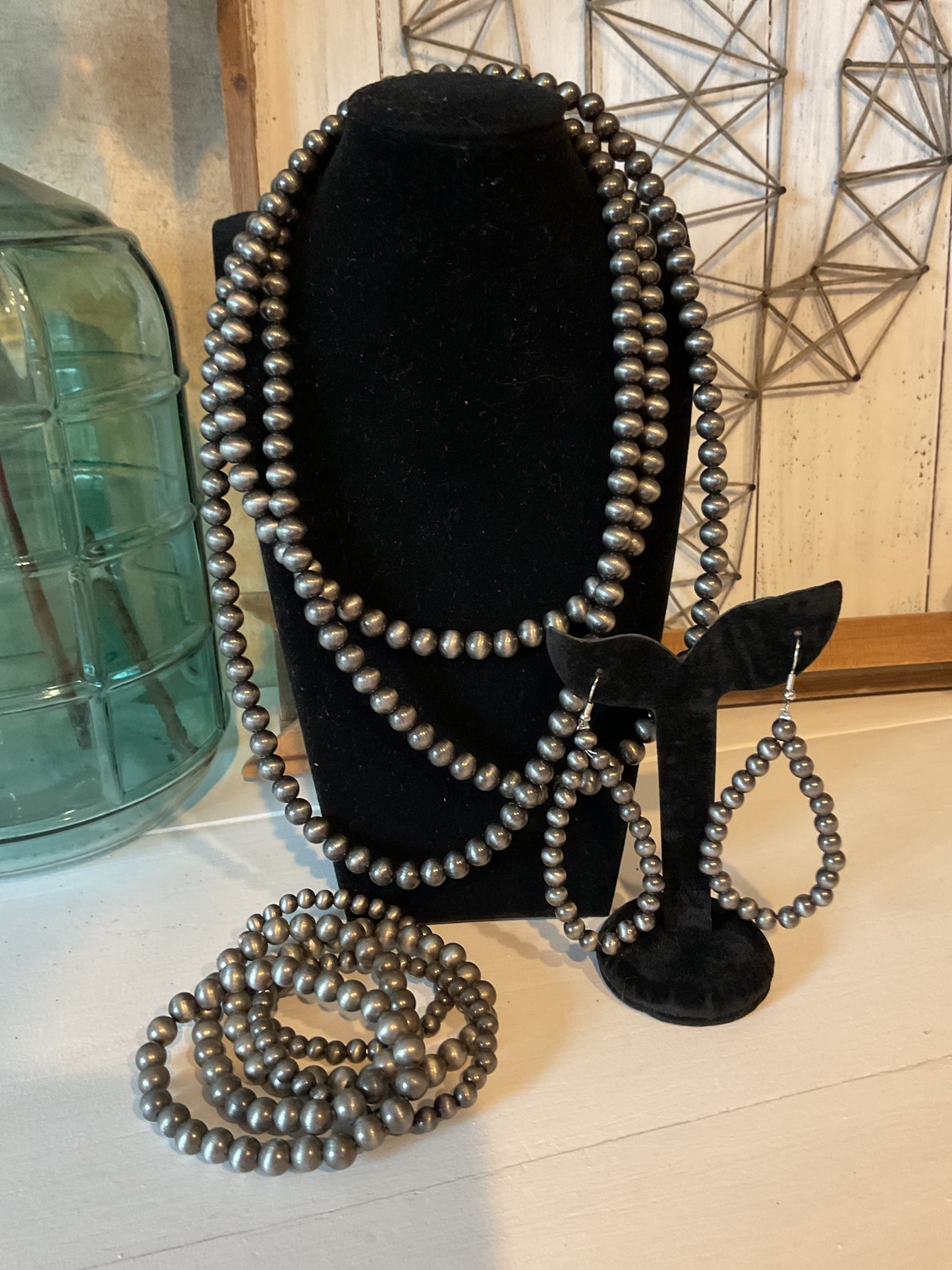 Silver Navajo Bead Set