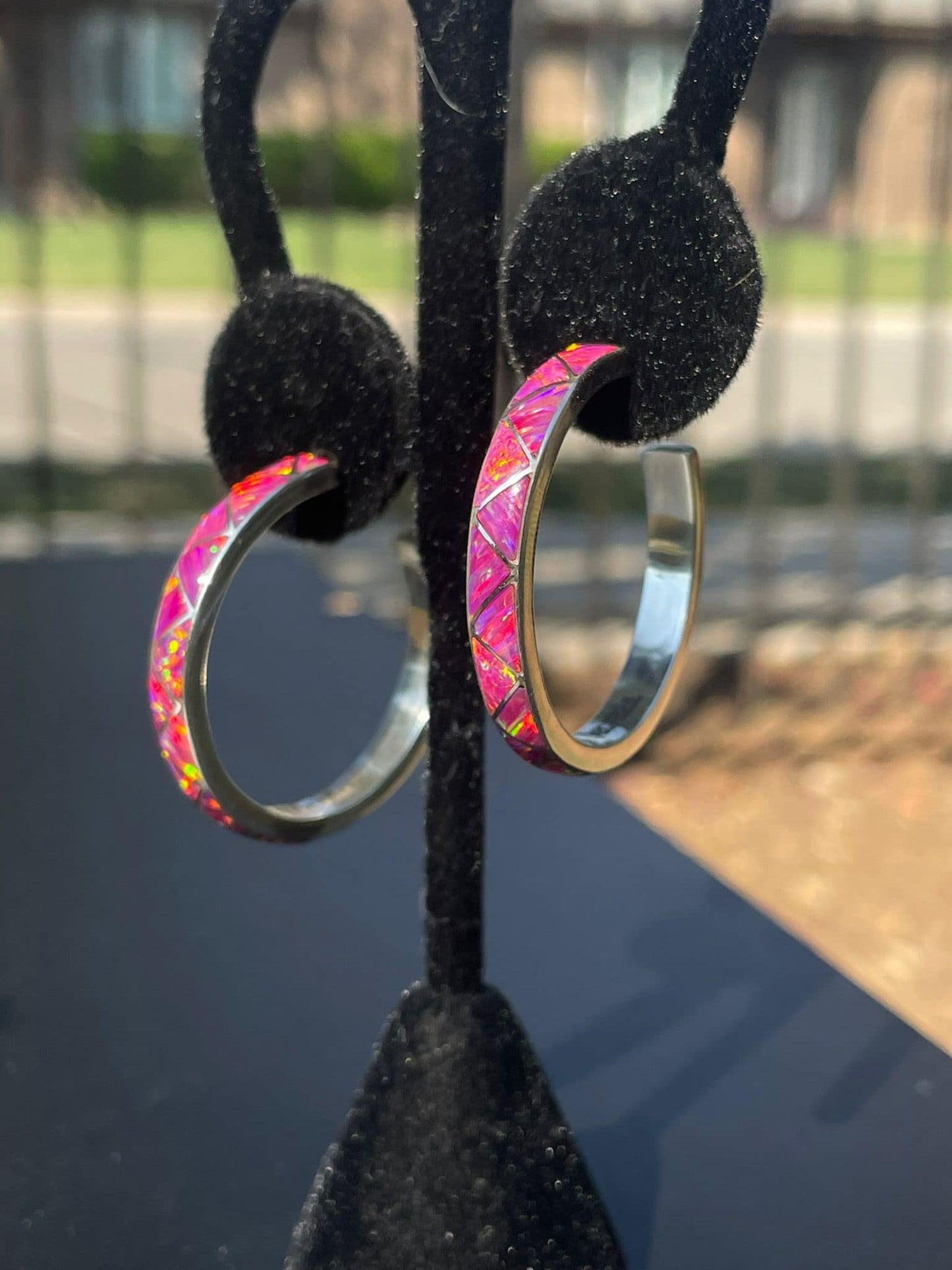 RS Opal Hoop Earrings