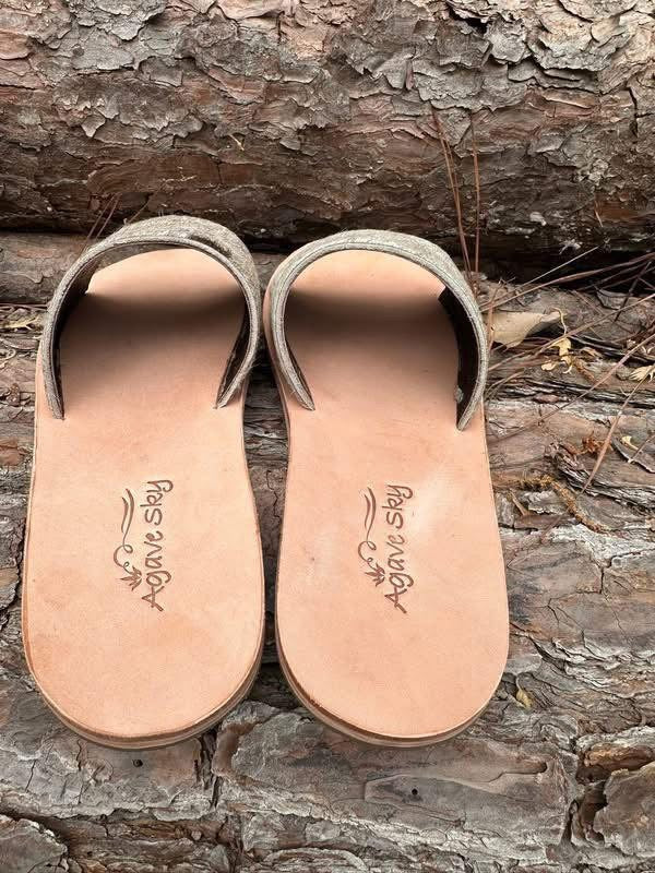 Agave Sky Leather Sandals