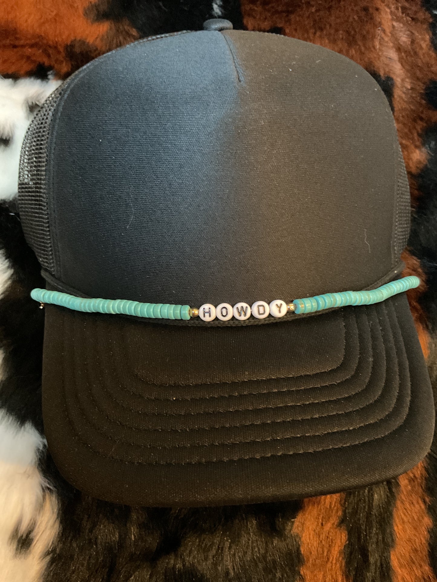 Turquoise Howdy Hat Chain