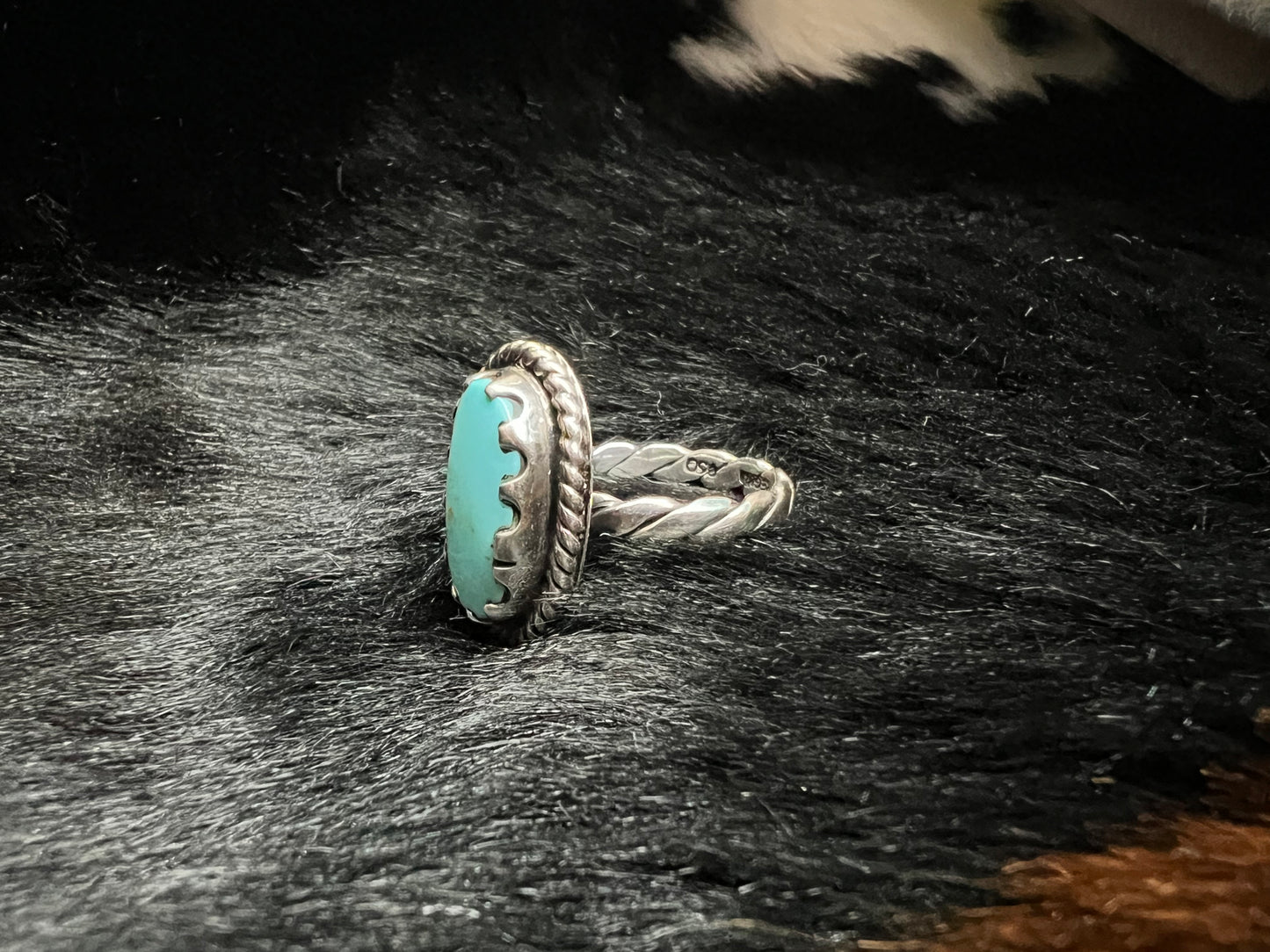 RS Oval Turquoise Ring