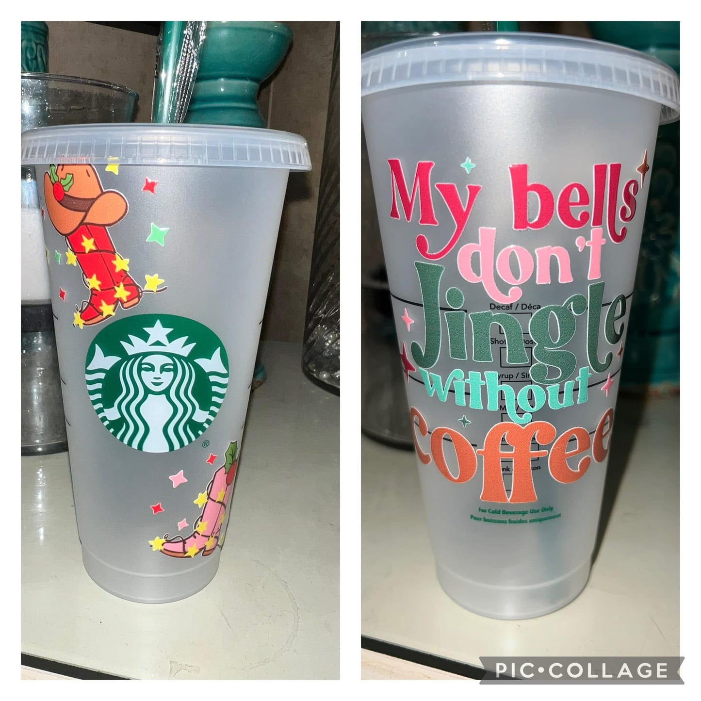 JINGLE BELLS ICED COFFEE CUPS