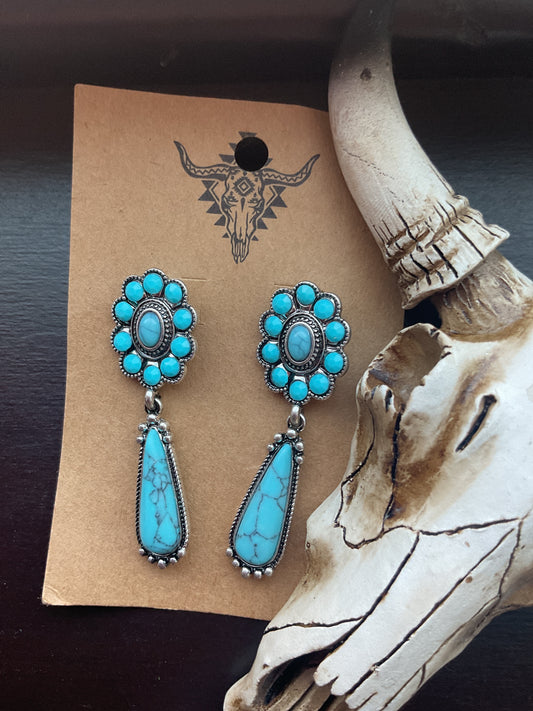 Turquoise Drop Dangle Earrings