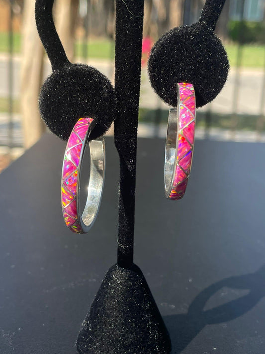 RS Opal Hoop Earrings