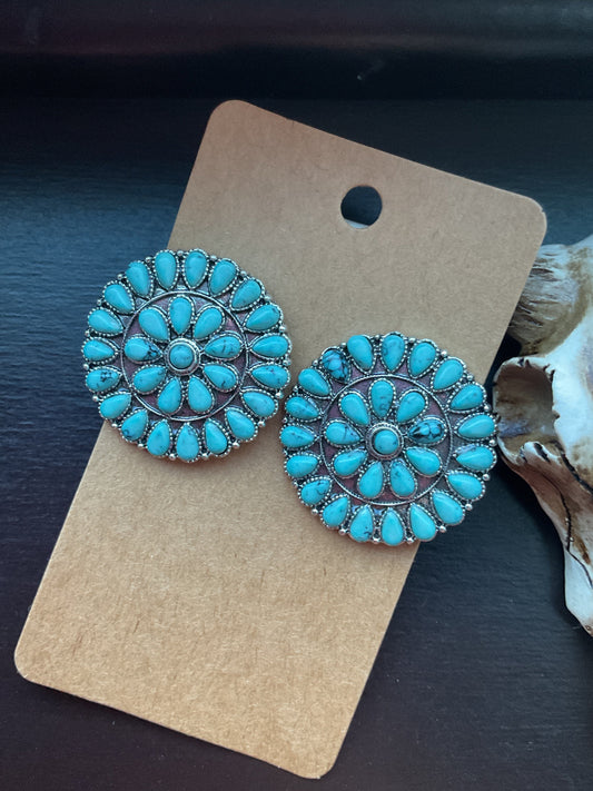 Vintage Style Turquoise Earrings