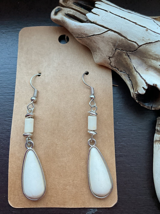 Vintage White Dangle Earrings