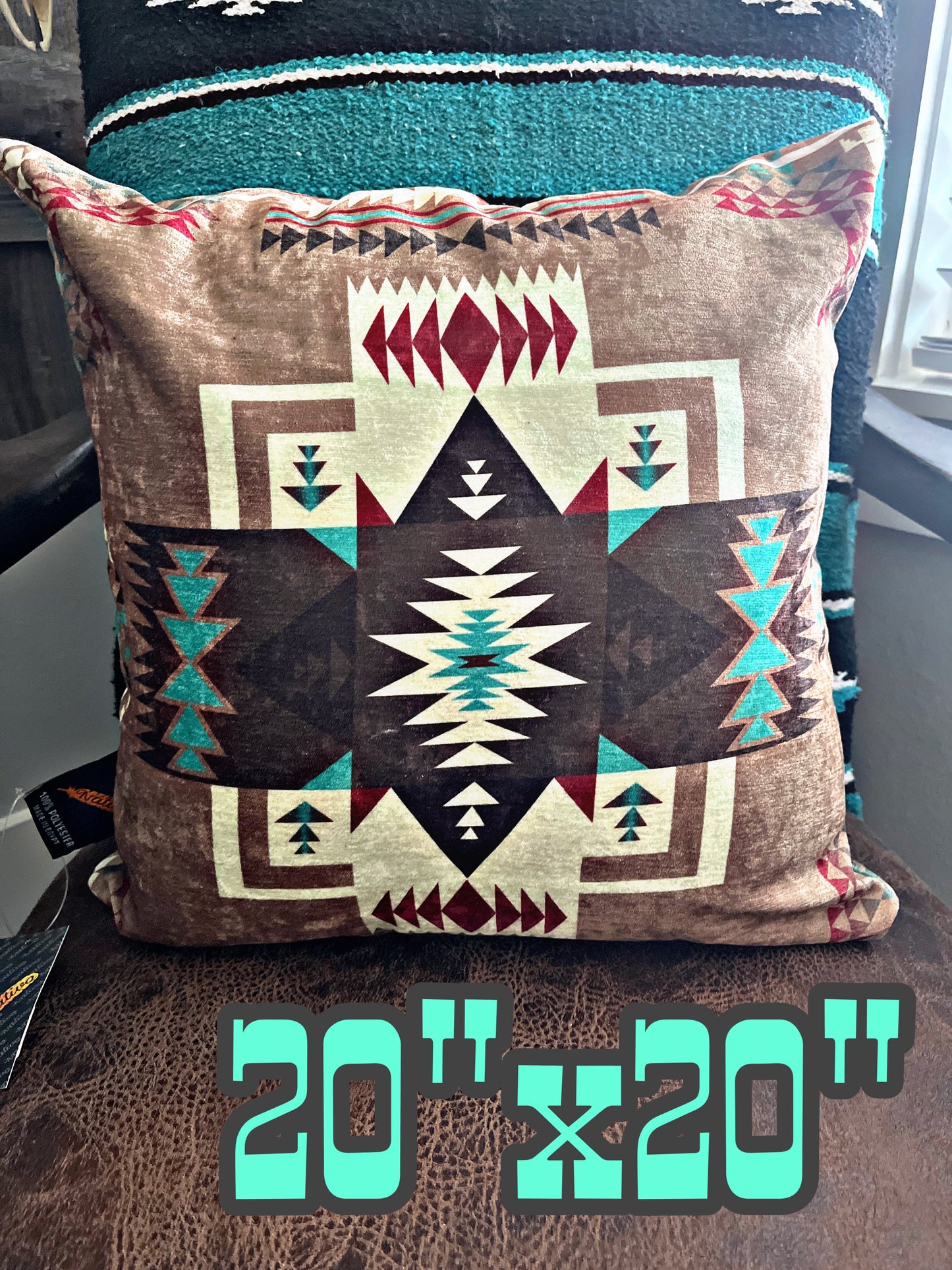 Beige Aztec Pillow