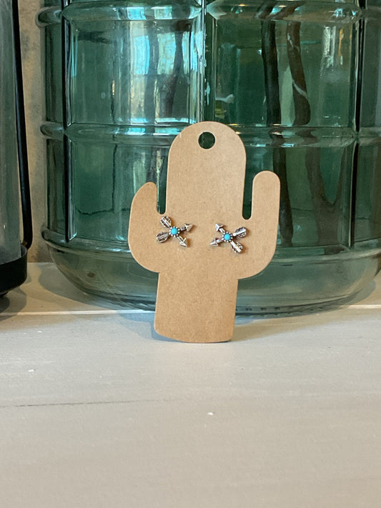 Turquoise Arrow Stud Earrings