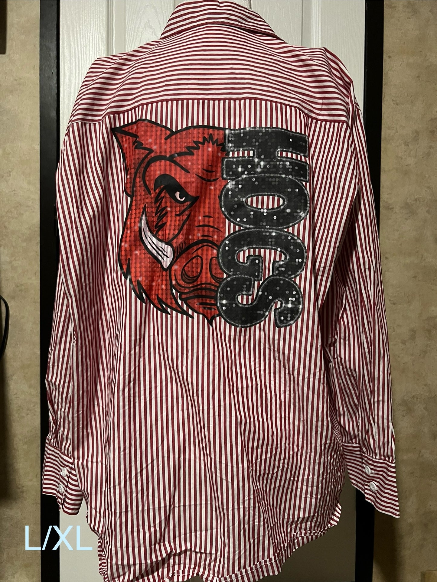 Razorback Stripe Button Up