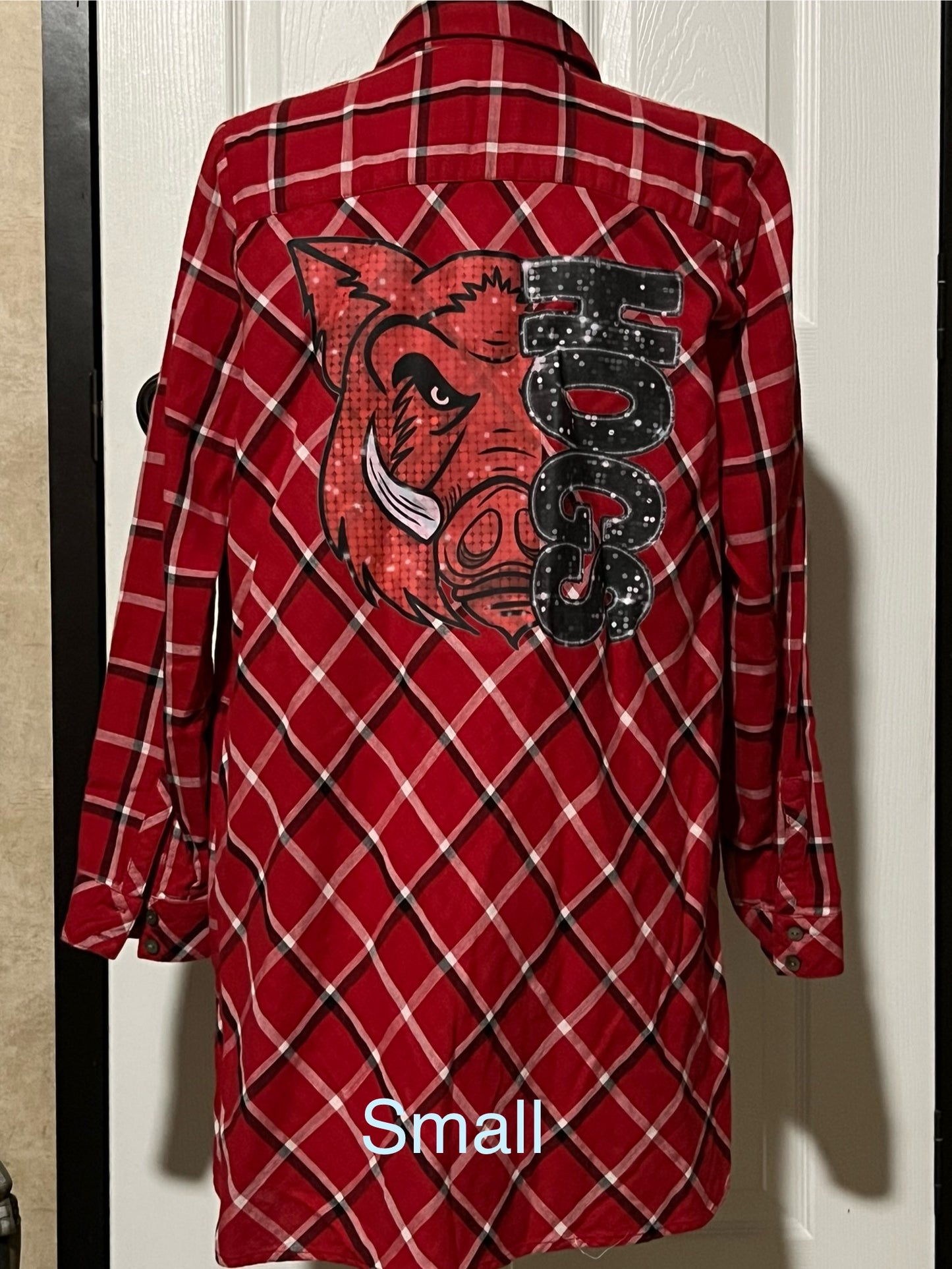 Razorback Plaid Button Up