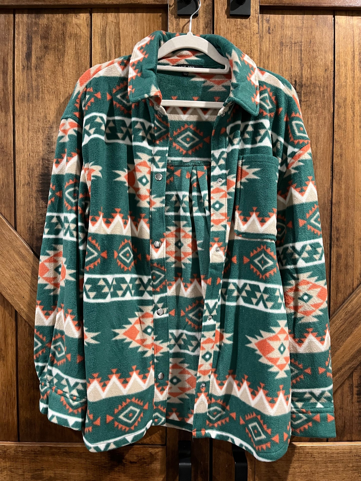 Green Aztec Shacket