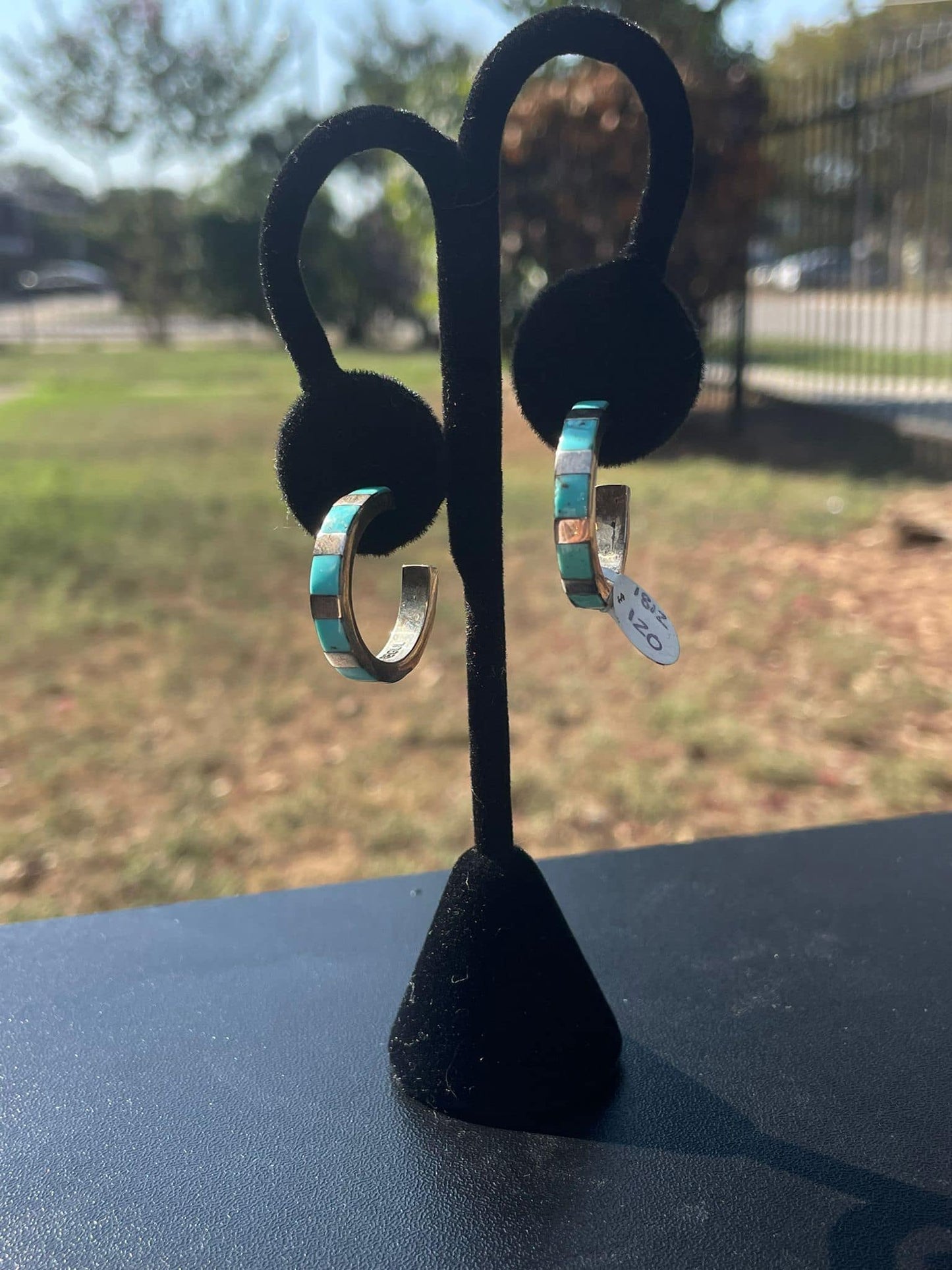 RS Turquoise Hoop Earrings