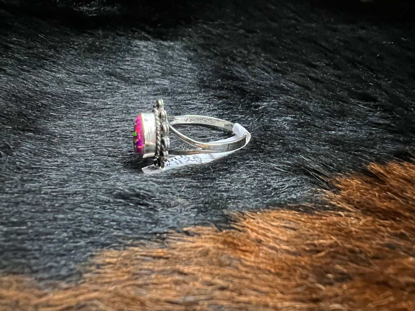 RS Pink Opal Pear Ring