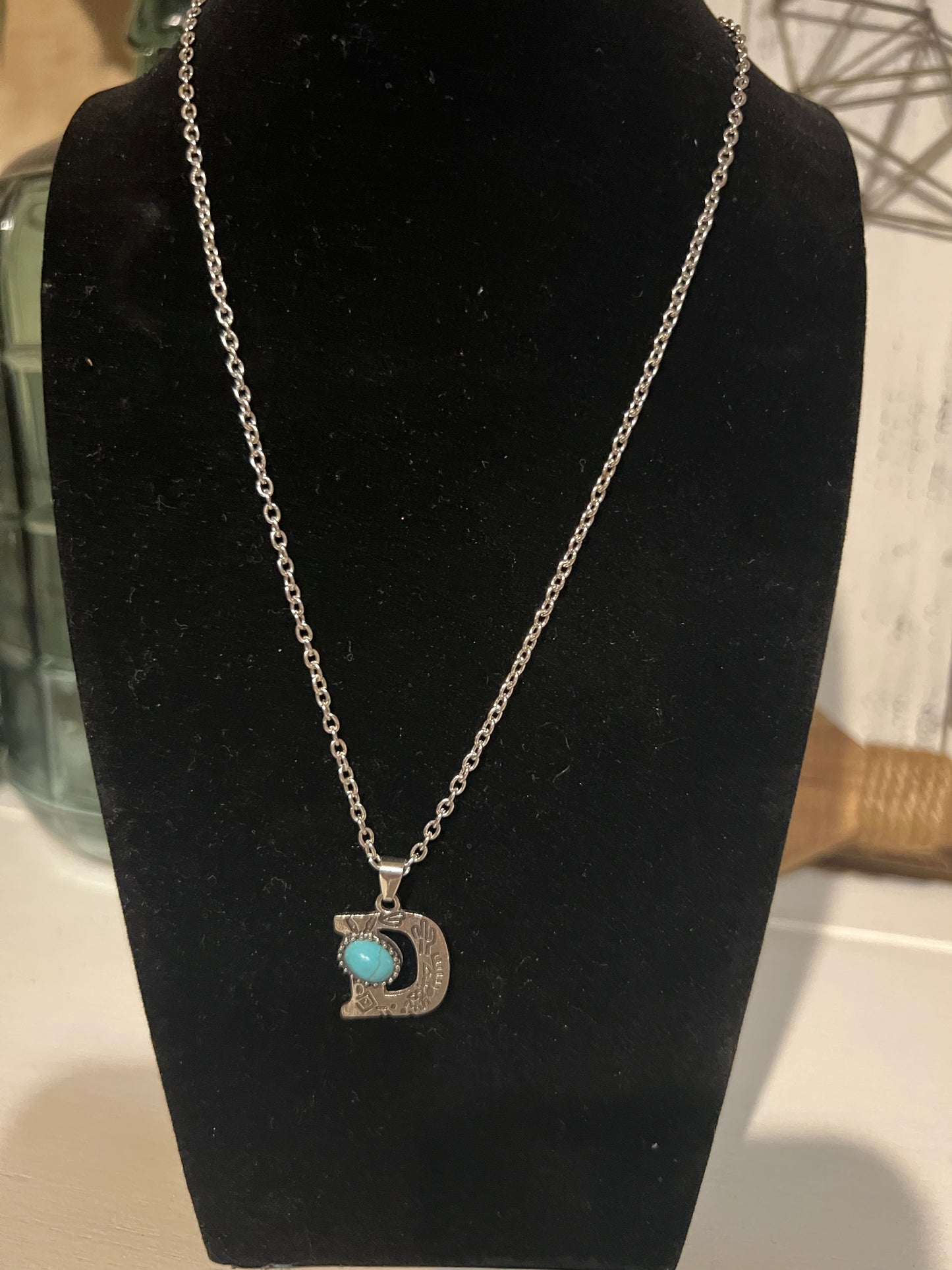 Engraved Initial Necklace