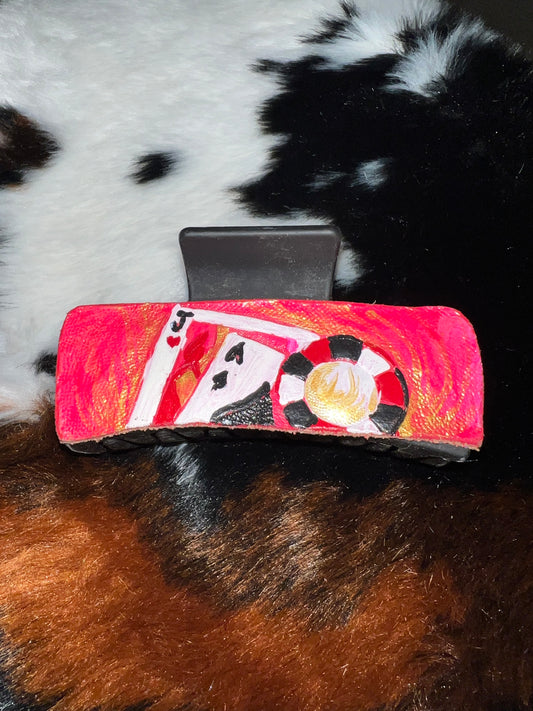 VEGAS HOT PINK SMALL HAIR CLIP