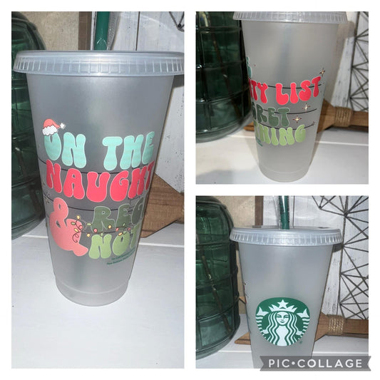 NAUGHTY LIST ICED COFFEE CUP