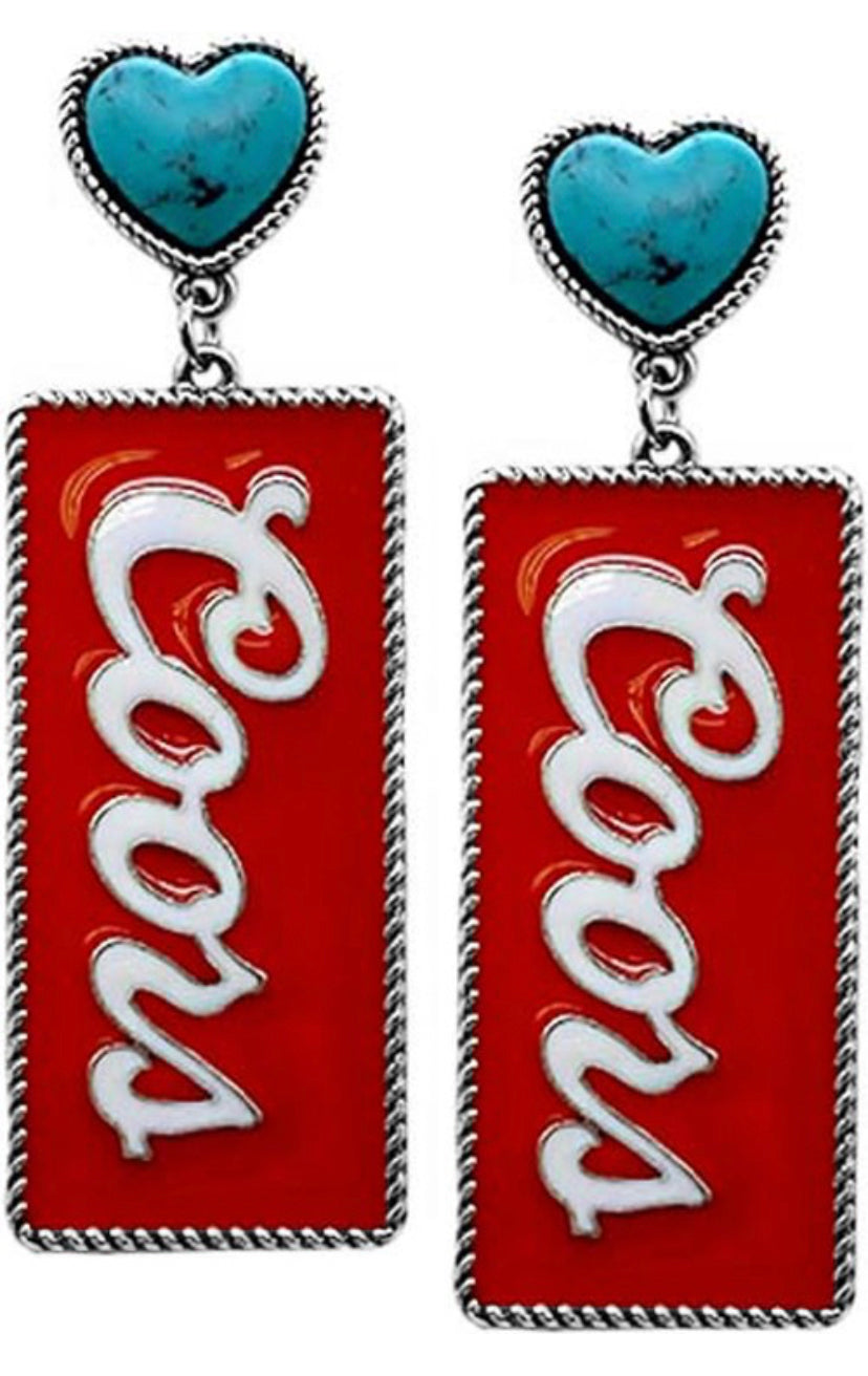 Coors/Hearts Earrings